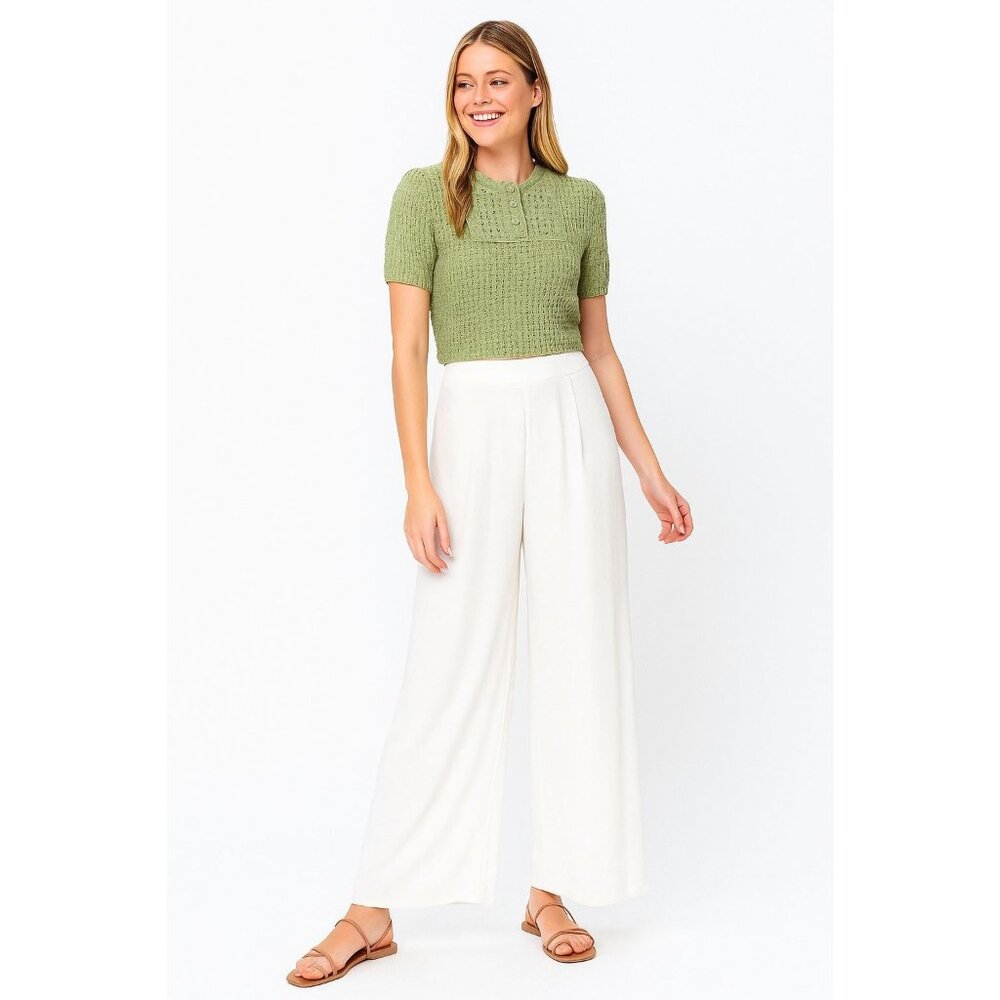 2/$30 ZARA Green Cropped Knit Cardigan S Cotton & Polyamide